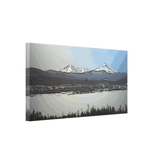 Lake Dillon Colorado scenic art canvas | Zazzle.com