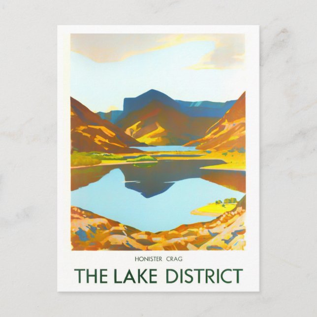 Lake District Britain vintage travel Postcard (Front)