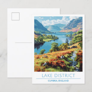 Lake District Cumbria England Vintage Travel Postcard