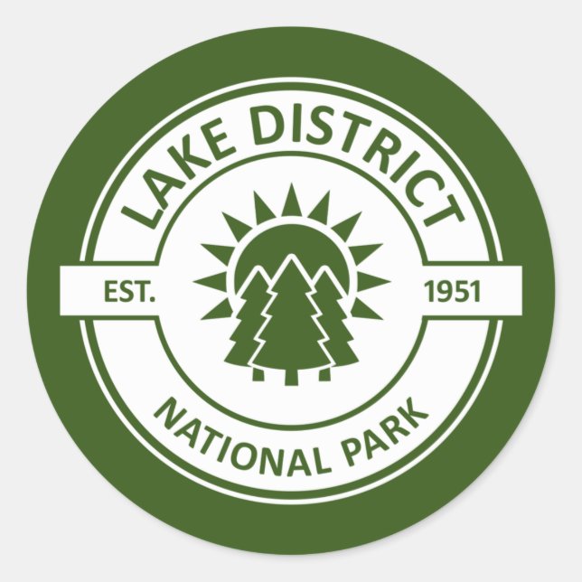 Lake District National Park Classic Round Sticker (Front)