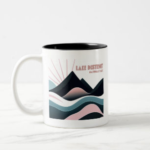 Lake District National Park Colored Hills Two-Tone Coffee Mug