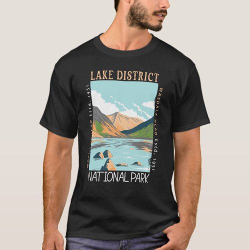 Lake District National Park England Distressed T_Shirt