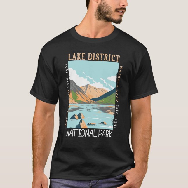 Lake District National Park England Distressed T-Shirt (Front)
