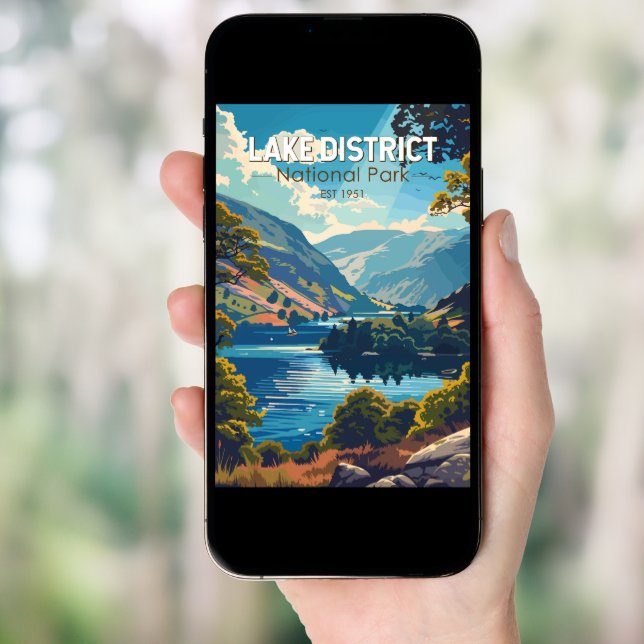 Lake District National Park England Travel Art Poster (Front Digital)