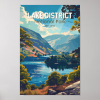 Lake District National Park England Travel Art