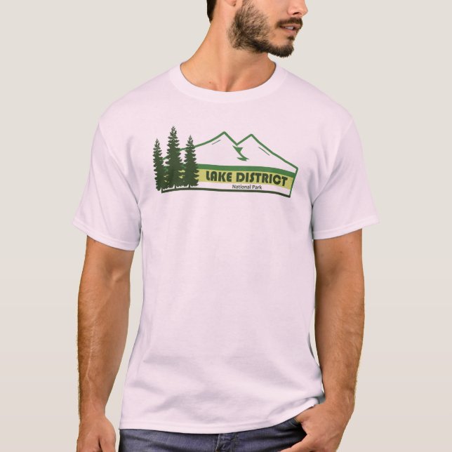 Lake District National Park Green Stripes T-Shirt (Front)