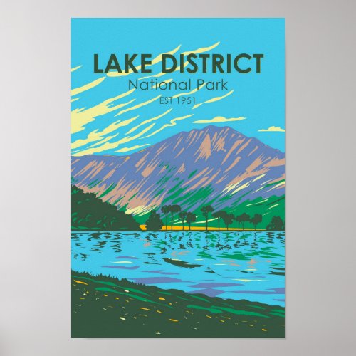 Lake District National Park Lake Buttermere Poster