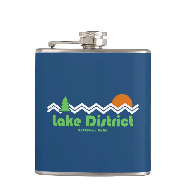 Lake District National Park Retro Flask (Front)