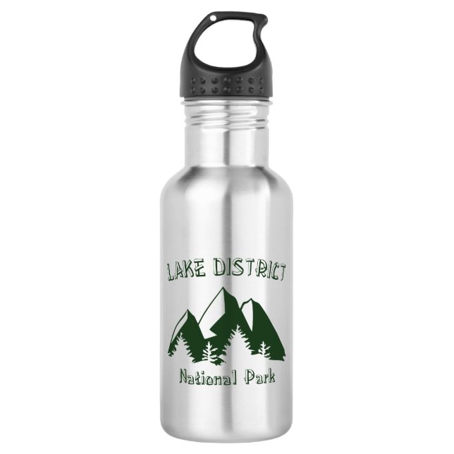 Lake District National Park Stainless Steel Water Bottle (Front)