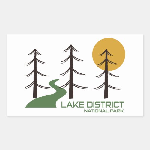 Lake District National Park Trail Rectangular Sticker