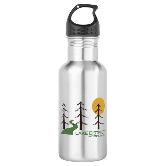 Lake District National Park Trail Stainless Steel Water Bottle (Front)