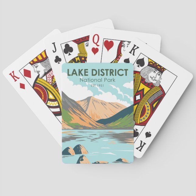 Lake District National Park Wasdale Head England  Poker Cards (Back)