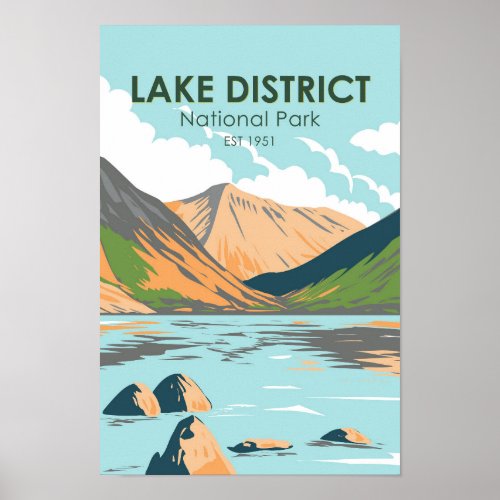 Lake District National Park Wasdale Head England Poster