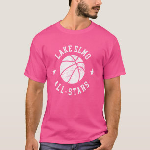 Lake Elmo Vintage All-Stars Retro 80s Basketball T-Shirt