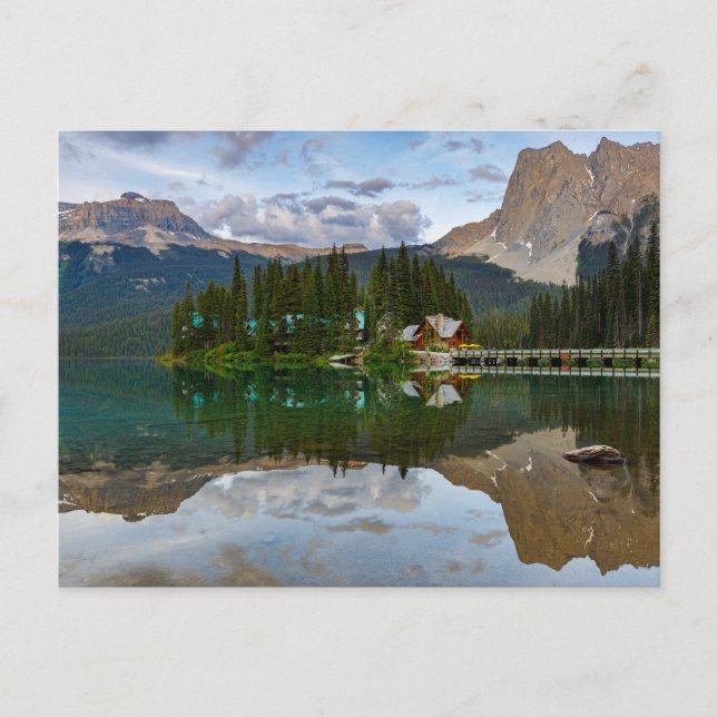 Lake Emerald in the Rocky Mountains Postcard (Front)