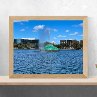 Lake Eola Fountain Orlando Florida Poster