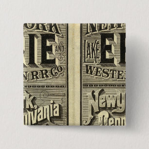 Lake Erie and Western Railroad Pinback Button