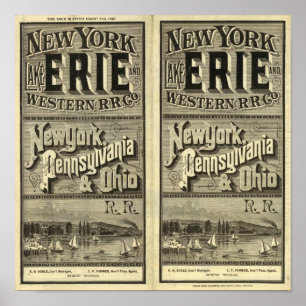 Lake Erie and Western Railroad Poster