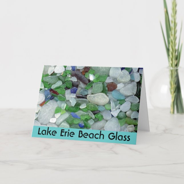 Lake Erie Beach Glass Card (Front)