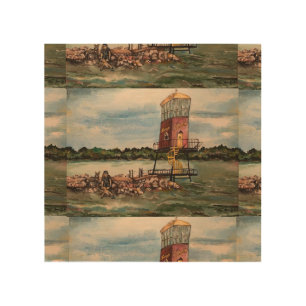 Lake Erie Causeway in Sandusky, Ohio Wood Wall Art
