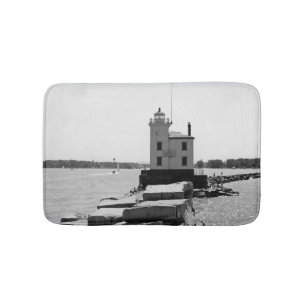 Lake Erie Lighthouse Bathroom Mat