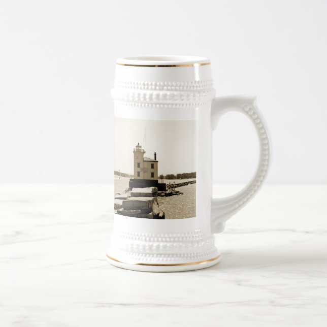 Lake Erie Lighthouse Beer Stein (Right)