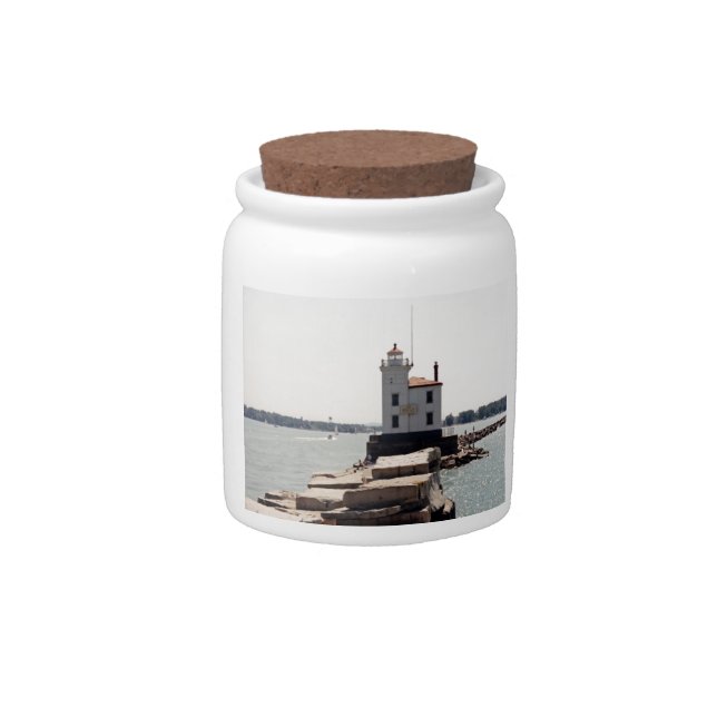 Lake Erie Lighthouse Candy Jar (Front)