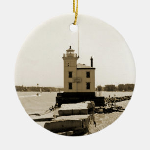Lake Erie Lighthouse Ceramic Ornament