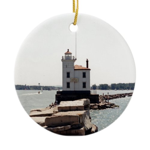 Lake Erie Lighthouse Ceramic Ornament