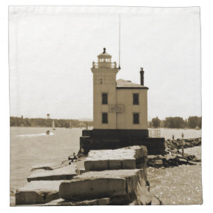 Lake Erie Lighthouse Cloth Napkin