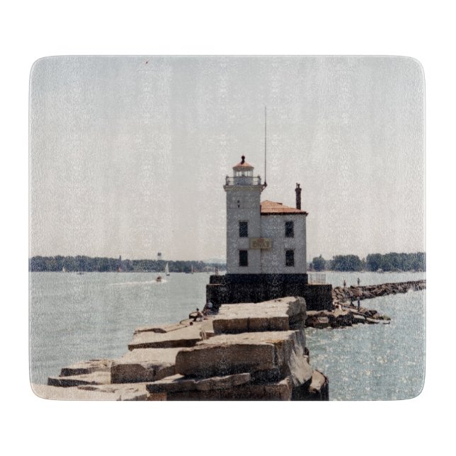 Lake Erie Lighthouse Cutting Board (Front)