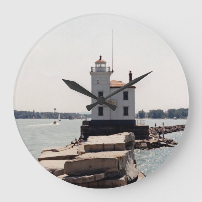 Lake Erie Lighthouse Large Clock (Front)