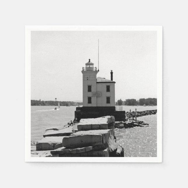 Lake Erie Lighthouse Paper Napkins (Front)