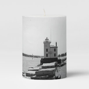 Lake Erie Lighthouse Pillar Candle