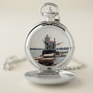 Lake Erie Lighthouse  Pocket Watch