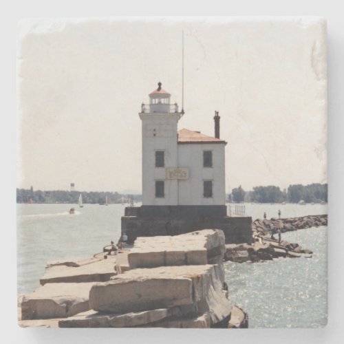 Lake Erie Lighthouse Stone Coaster