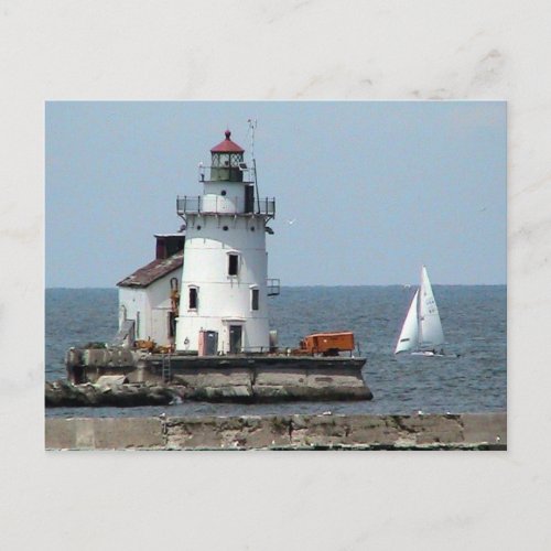 Lake Erie Lighthouse Summer Postcard