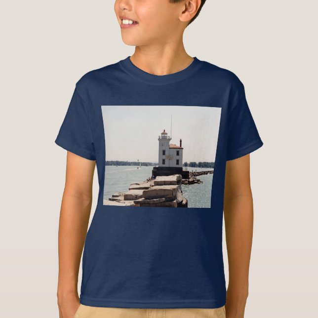 Lake Erie Lighthouse  T-Shirt (Front)