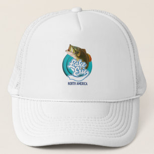 Lake Erie North America fishing logo Trucker Hat