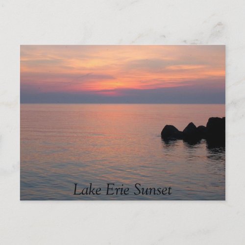 Lake Erie Sunset Postcard