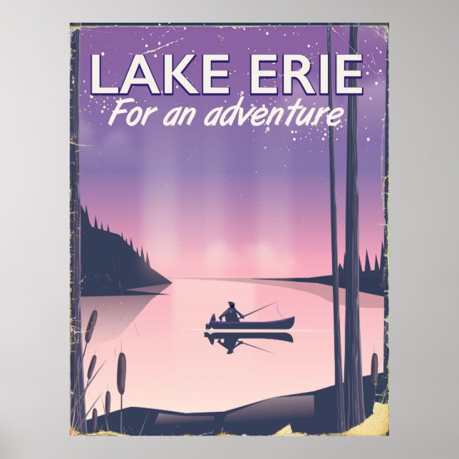 Lake Erie travel poster (Front)