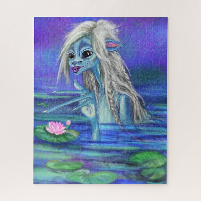 Lake Fairy Loves Water Lilies Puzzle Fantasy (Vertical)