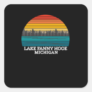 Lake Fanny Hooe Michigan Square Sticker