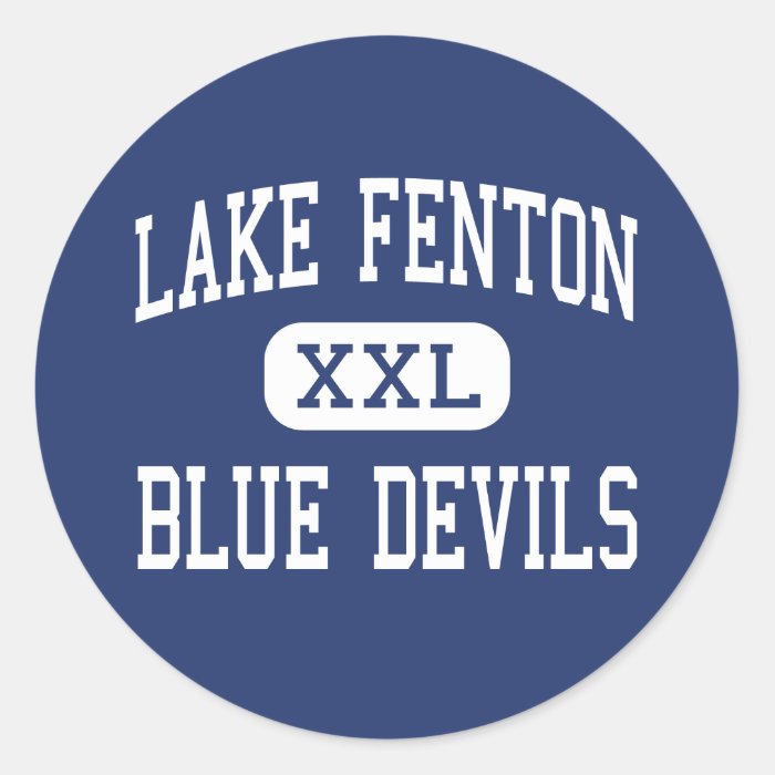 Lake Fenton   Blue Devils   High   Linden Michigan Stickers