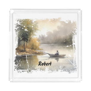 Lake Fishing  Acrylic Tray