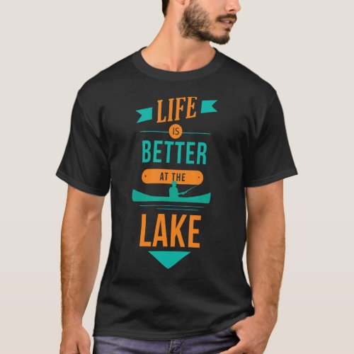 Lake Fishing Angler Kayak Boat Angling Fish   T_Shirt