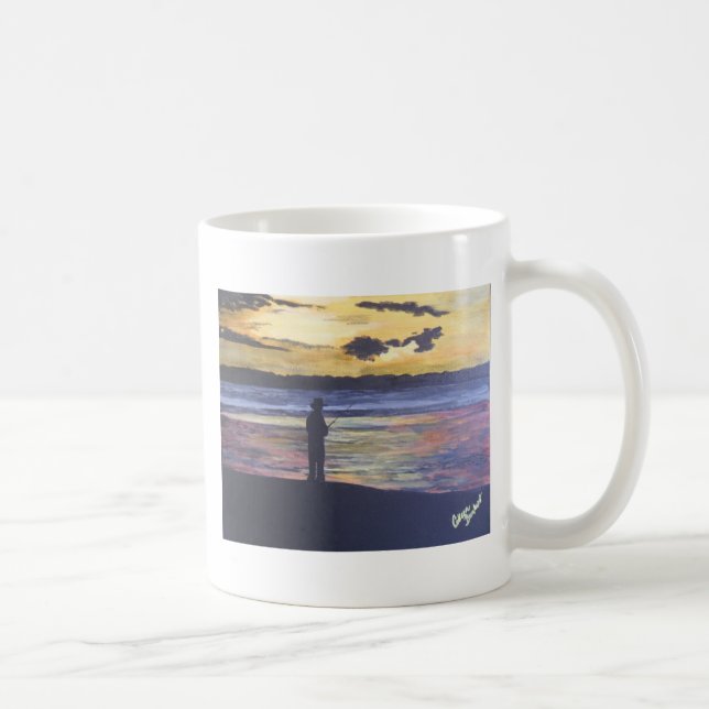 Lake fishing coffee mug (Right)