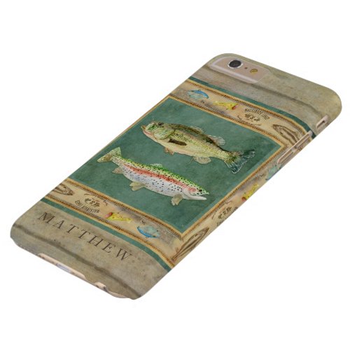 Lake Fishing Large Mouth Bass Rainbow Trout Mens Barely There iPhone 6 Plus Case