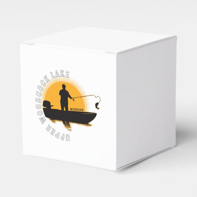  Lake Fishing Michigan Favor Boxes (Front Side)
