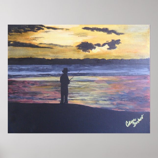 Lake fishing poster (Front)